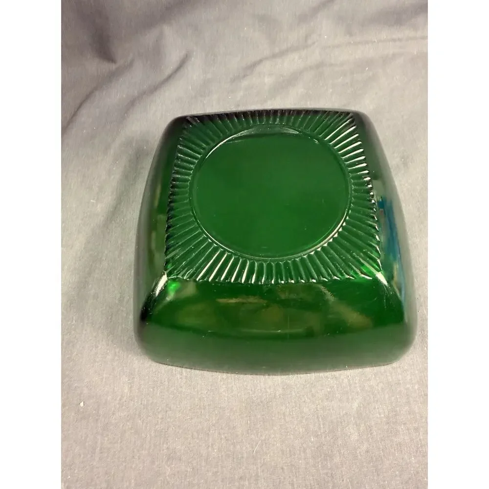 Fire-King Charm Forest Green Serving/Salad Bowl 7.375